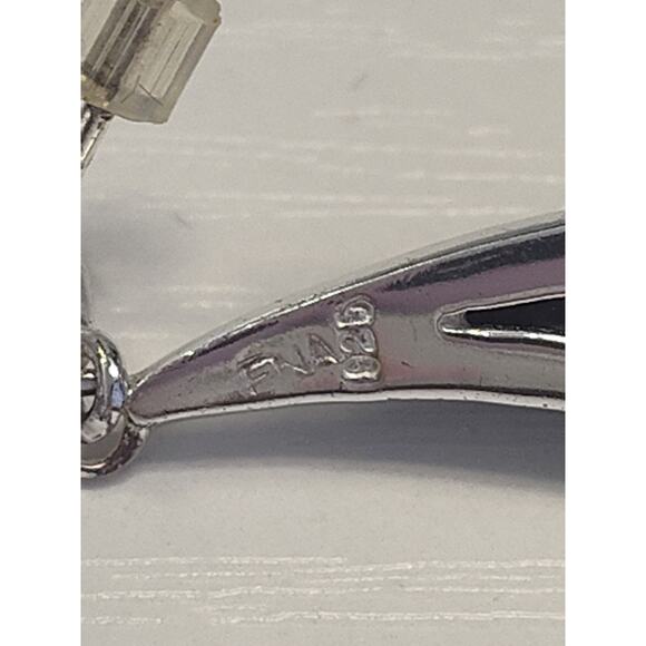 Vintage Teardrop Black Onyx Sterling Silver 925 Drop Earrings 1.25" - Picture 4 of 4